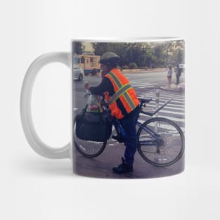 Whitehall Street City Biker Manhattan NYC Mug